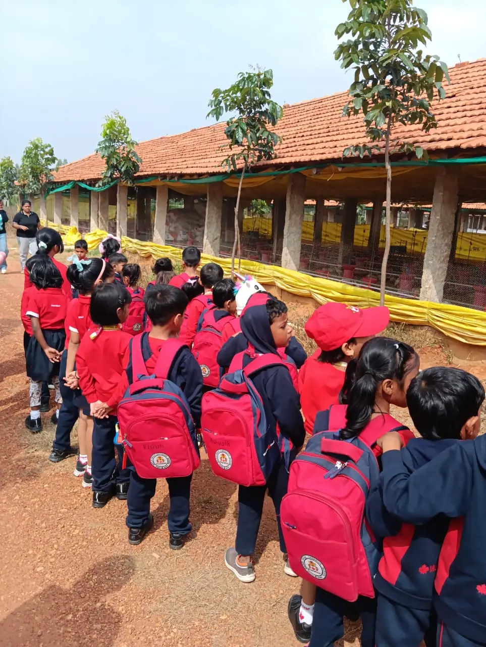 Students exploring together on a school field trip