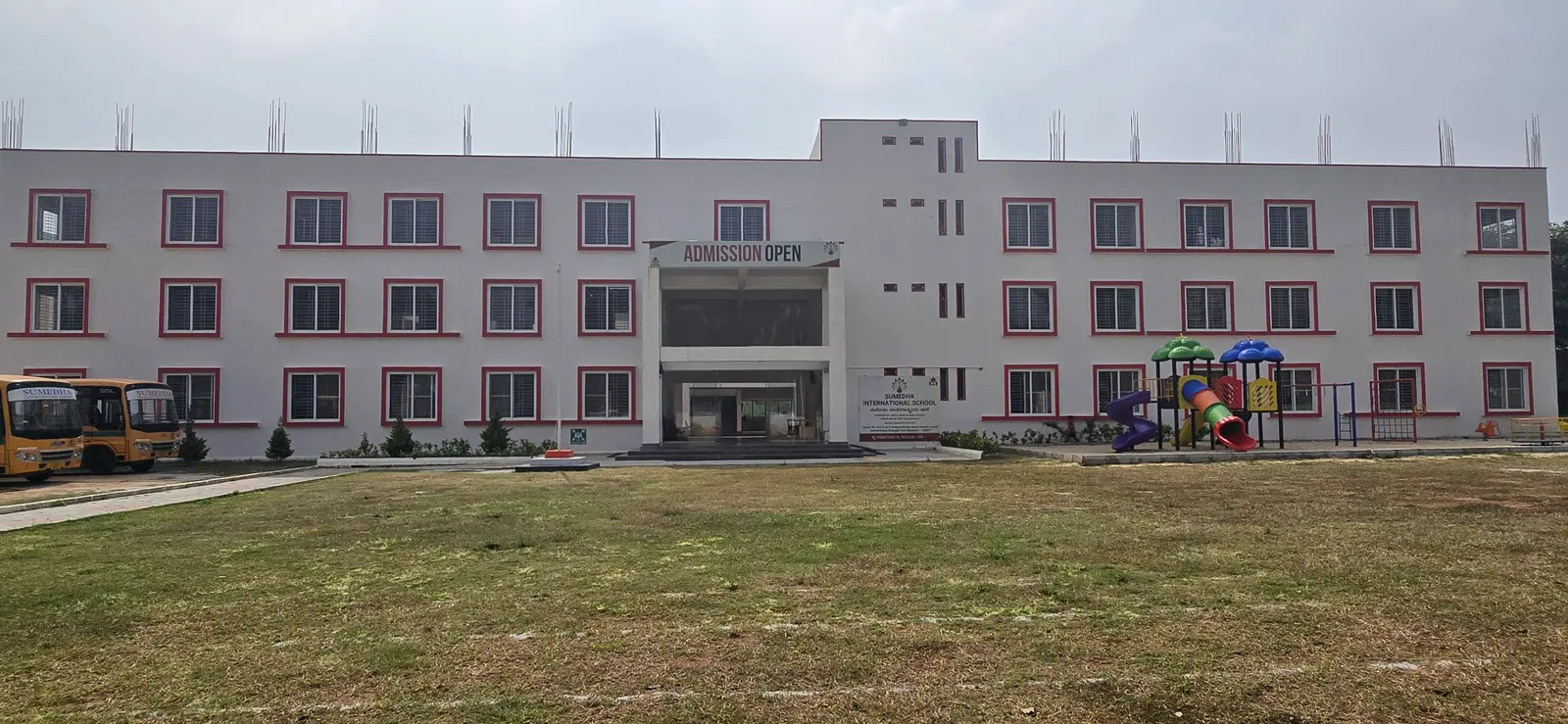 Front view of the Sumedha International School building