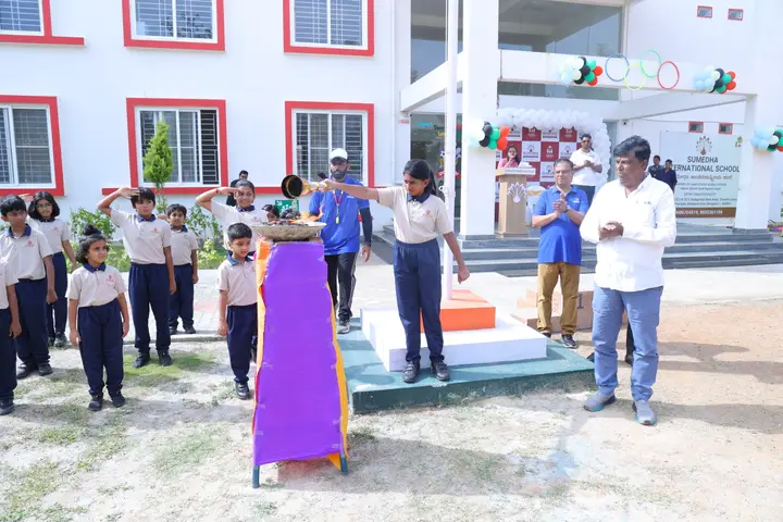 Celebration moment at Sumedha International School